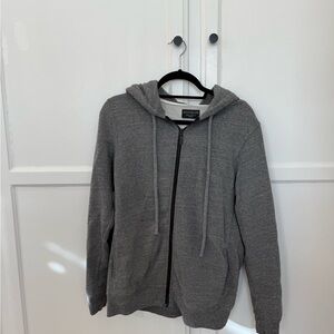 Goodlife Gray Zip Up Sweater Comfortable Style